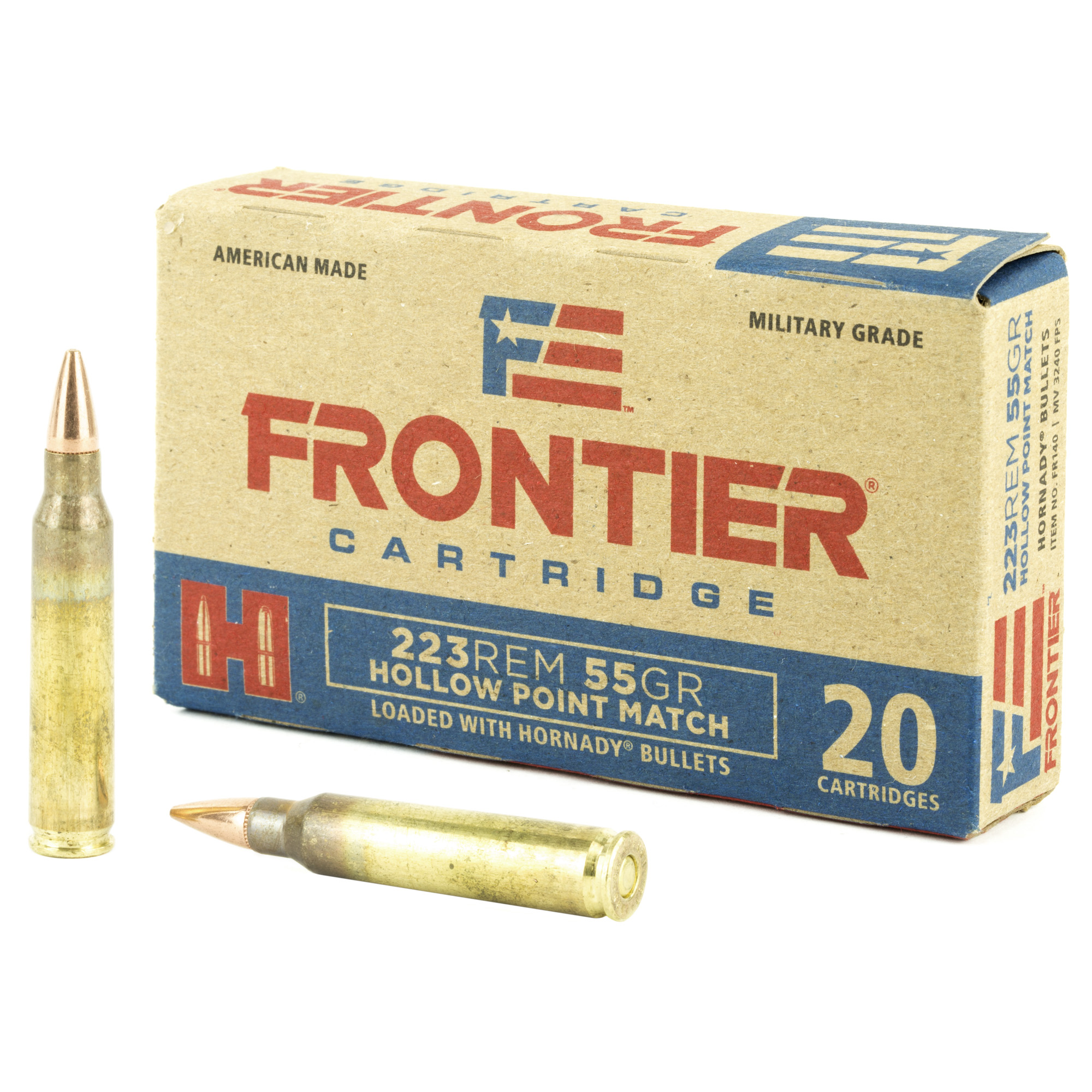 nady Frontier Rifle 223 Rem. 55 Gr. HP Match 20 Rd. Ammo