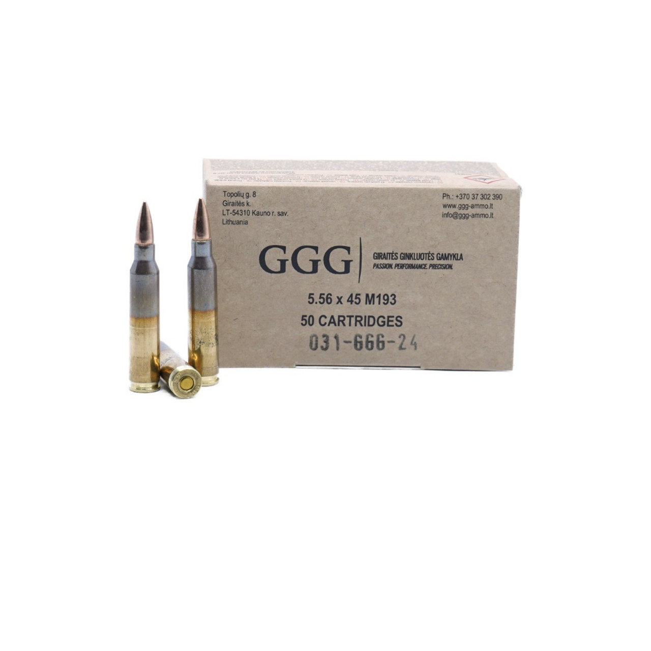  5.56x45mm NATO M193 55 Grain Full Metal Jacket(FMJ) Ammo