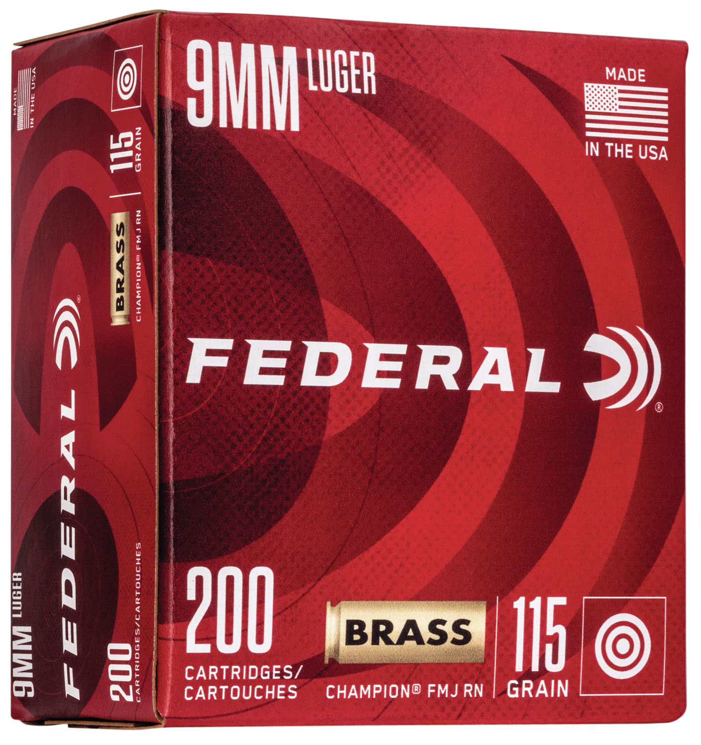 eral Champion 9mm Luger 115 Gr FMJ 200ct Value Packs Ammo