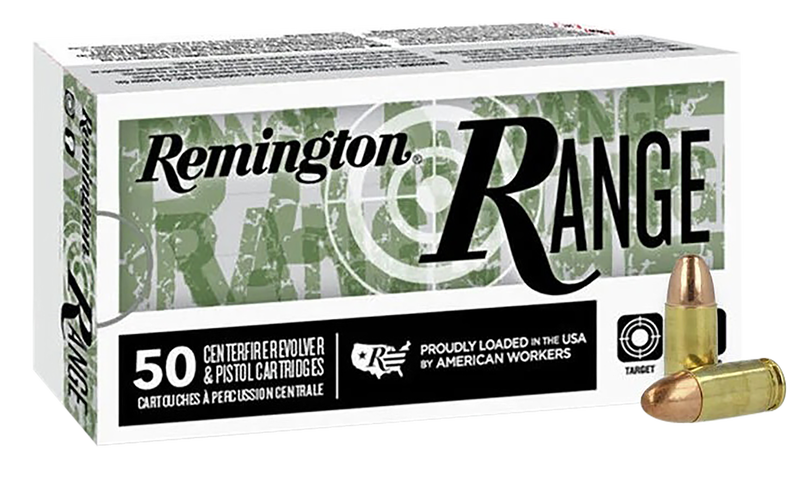 ington Ammunition R27778 Range 9mmLuger 115gr Full Metal Jacket 50 Per Box/20 Case Ammo