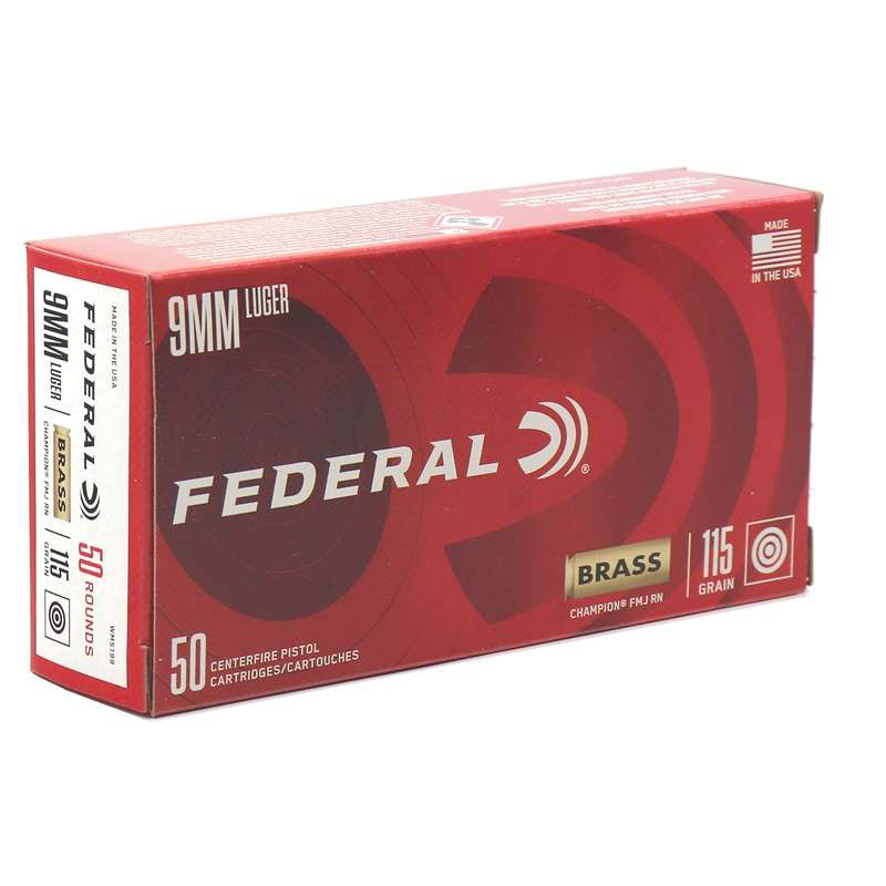 eral Champion 9mm 115gr 50ct Boxes Ammo