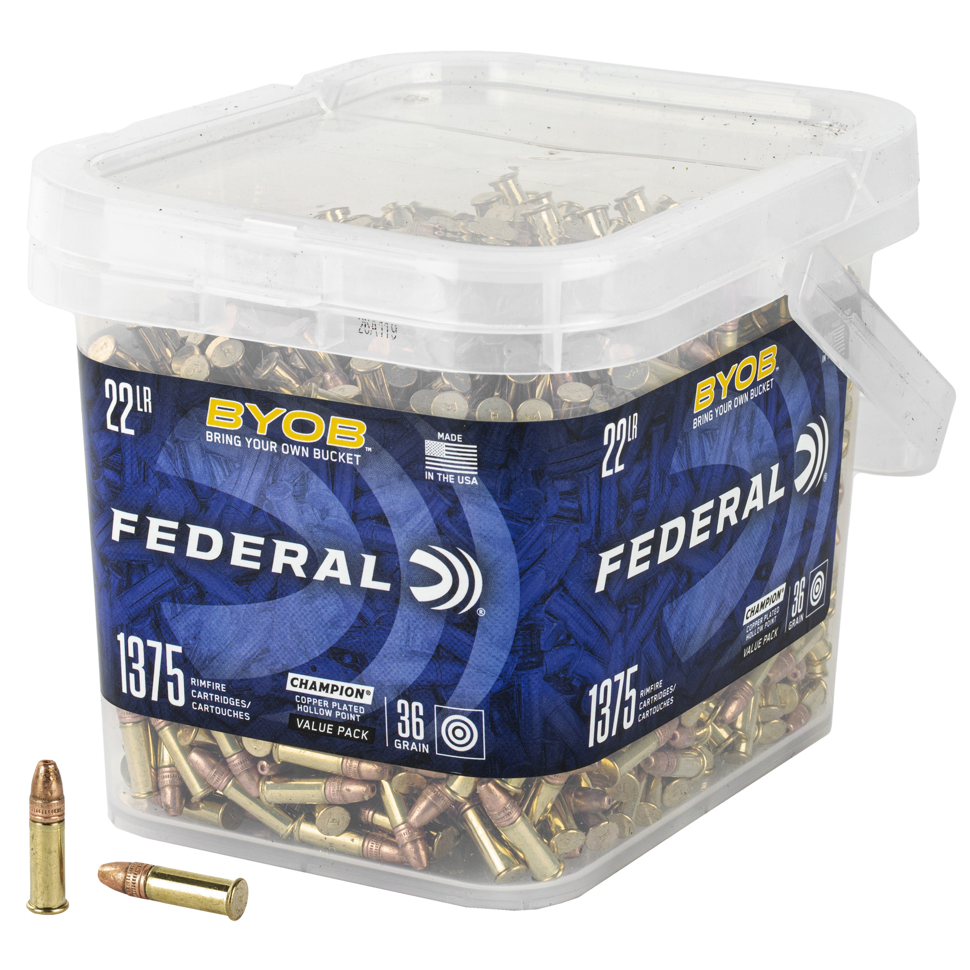 eral 750BKT1375 Champion Training BYOB 22LR 36gr Copper Plated Hollow Point 1375/Box Ammo