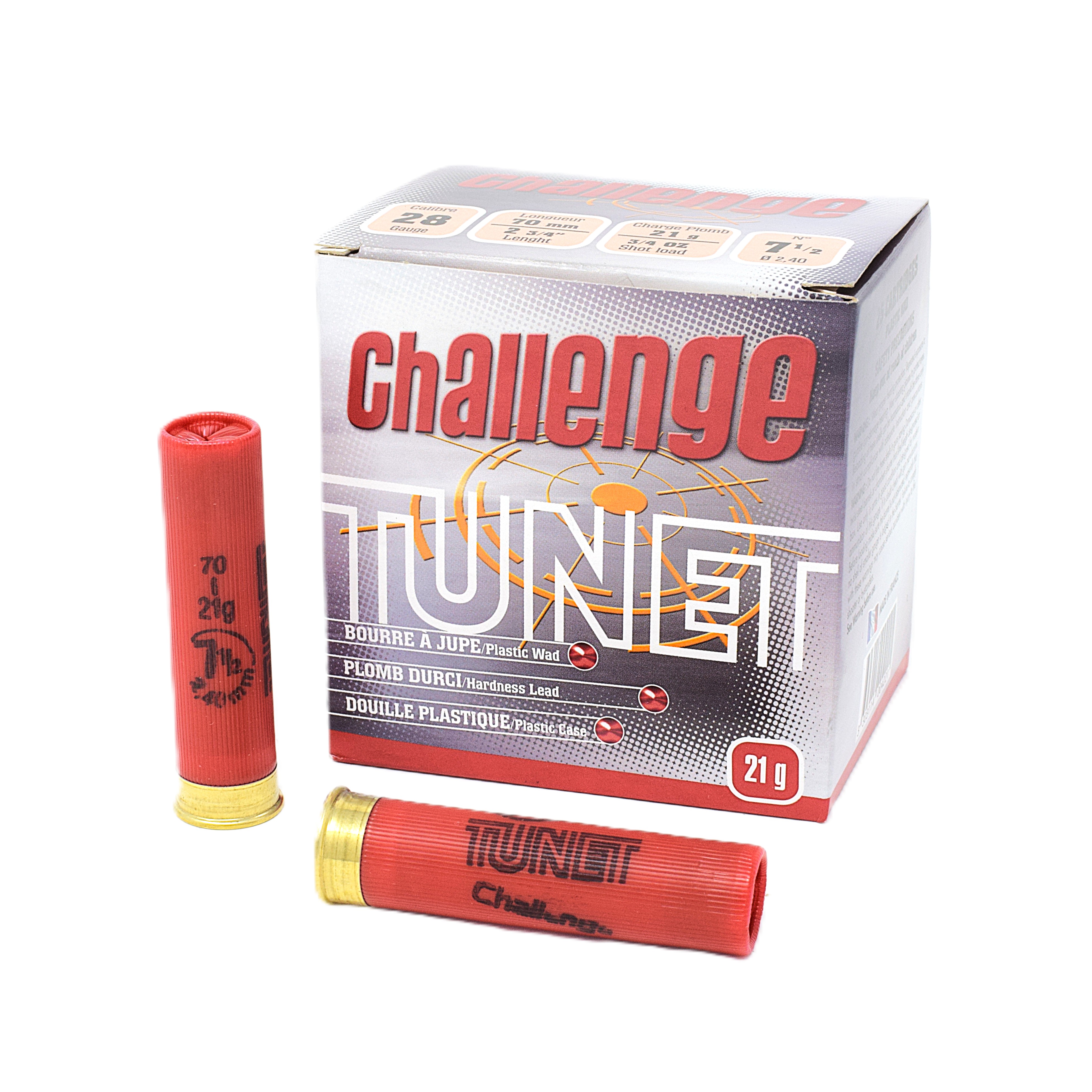 et Challenge 28 Gauge 2-3/4inch 3/4oz #7.5 Shot Ammo