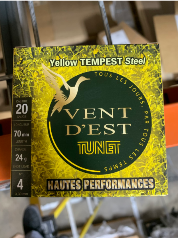 et East Wind Yellow Tempest Steel 20 Gauge #4 Shot 2 3/4 Inch 24g Ammo